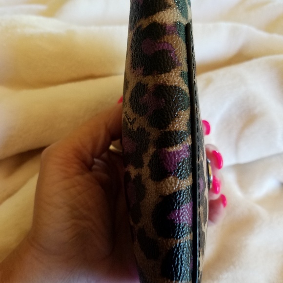 RARE!!! 🍃MINT🍃Coach 🐆Ocelot Wristlet/Card Combo - Picture 6 of 8